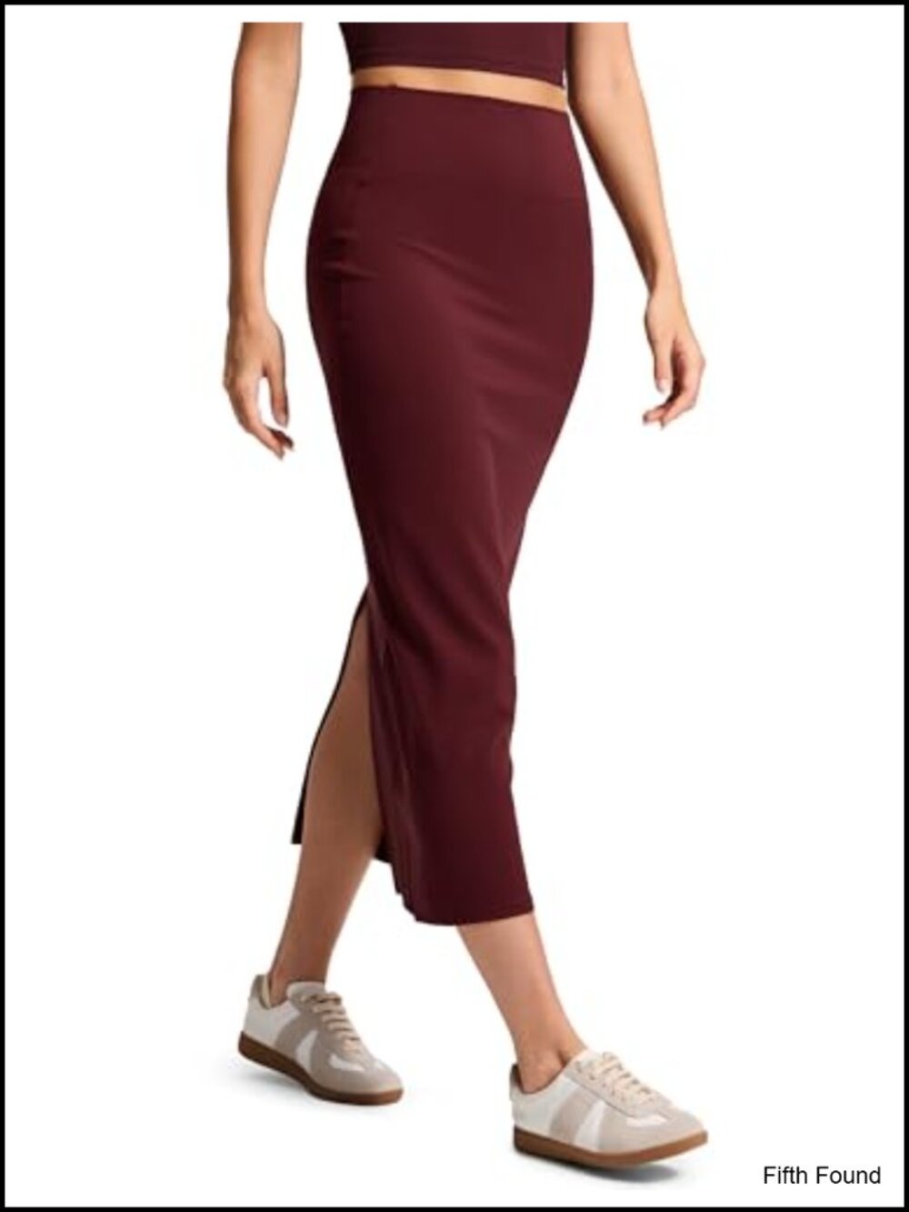 Butterlift High Waisted Maxi Pencil Skirt Back Slit